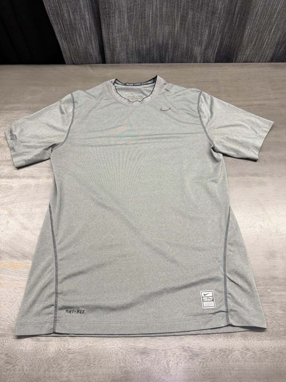 Nike Pro Combat Youth Tshirt Sz S Gray Dri Fit